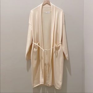 Oak + Fort Long Cardigan Cream-size Large